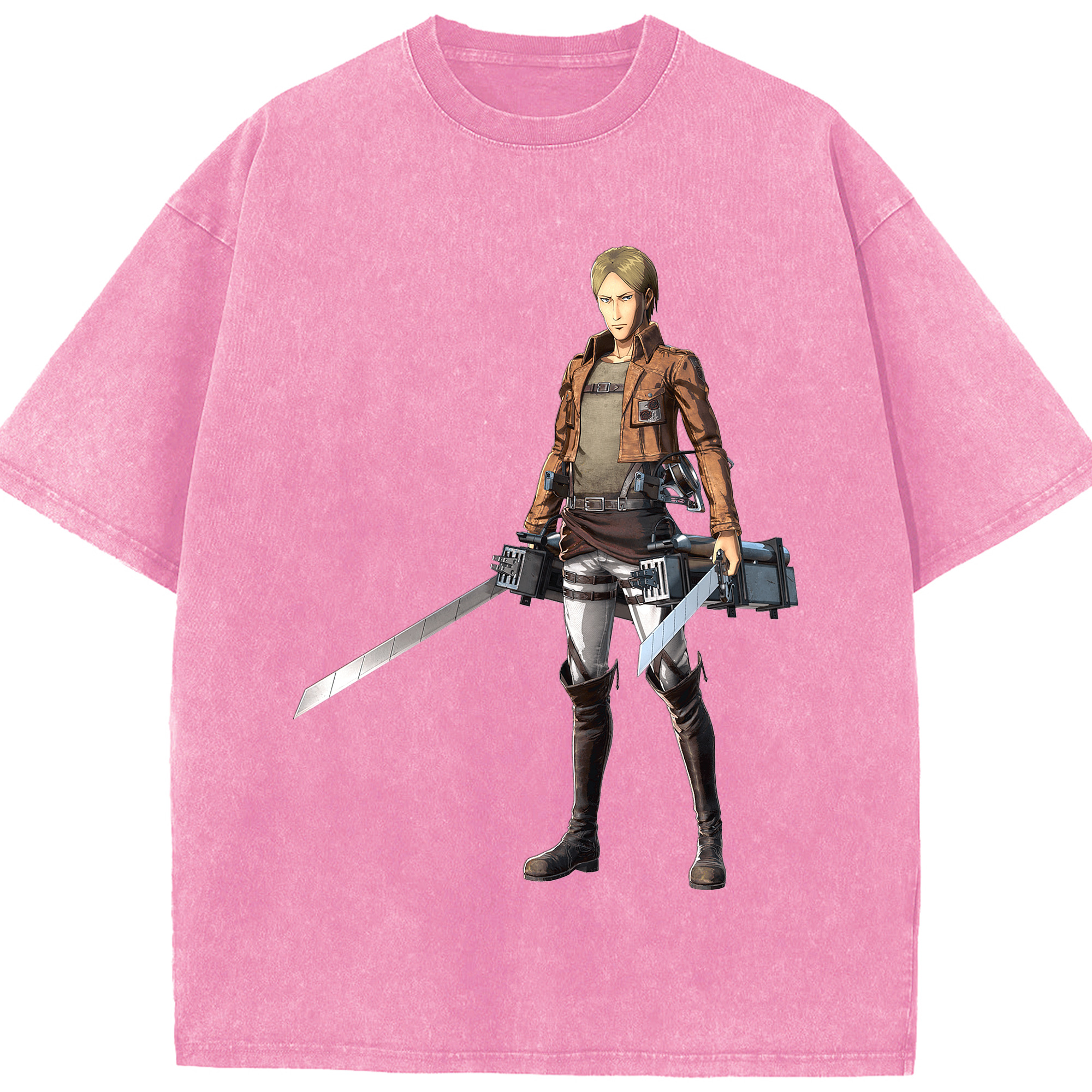 （画像用） 進撃の巨人 Attack on Titan 綿100% ヴィンテージ風 半袖Tシャツ（フロントプリント）
